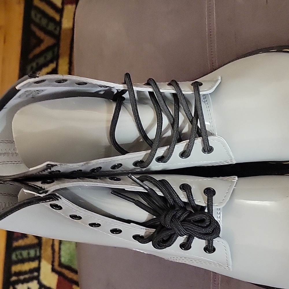 Dr. Martens Grey  Lace-Up Combat Boots